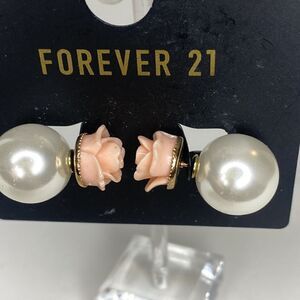 NEW…Cream/Blush earrings OS (one size) from Forever21